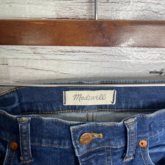 MADEWELL 8” High Riser Skinny Skinny Jeans Medium Wash Blue Denim Size 28 - Picture 5 of 9